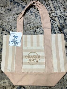 Trader Joe’s Striped MiniCanvas Tote Bag